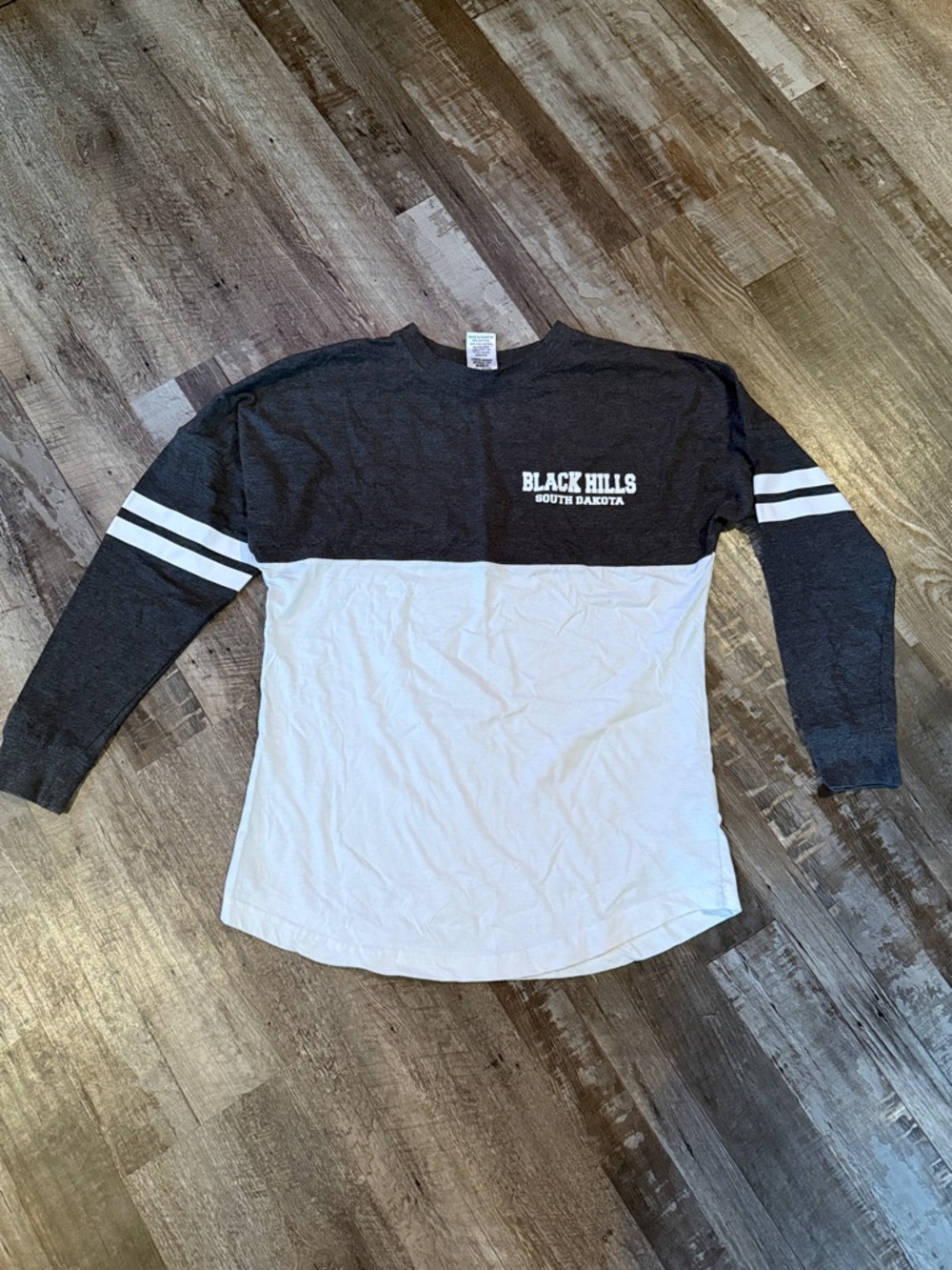 Black Hills Two-Tone Long Sleeve Shirt - Black & White
